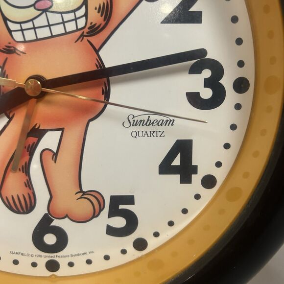 Vintage Garfield Alarm Clock 1978 Sunbeam 14” Windup Tested Working - Picture 2 of 9
